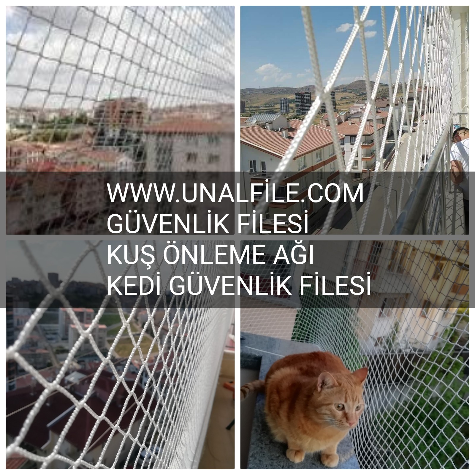 ünal file kedi filesi ankara kuş önleme ağı, merdiven güvenlik filesi